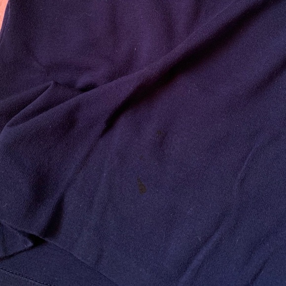 St. John short sleeve cowl neckline wool/rayon blouse - Picture 7 of 8